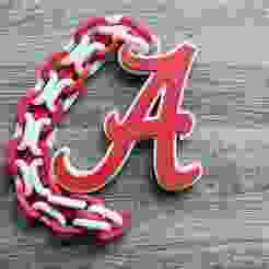 Alabama Crimson Tide Logo Oversized Necklace, Pendant Chain