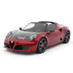 Alfa Romeo 4C Spider (limited edition) - car, vehicle, automobile, sports car, classic car, race car, toy car, RC car, 3D car model, sedan, SUV, pickup truck, convertible, hatchback, coupe, luxury car, supercar, electric car, 4x4, car toy, RCcar body / RC