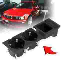 BMW E46 Cup Holder Cup Holder - Button and Coin Purse Design