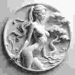 bonsai girls (Japanese) coin token wall art