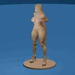 Candy Sexy Nude Pinup Girl with Pink Hair NSFW 3D Printable Model