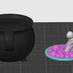 Cauldron with bone brew lid (No supports)
