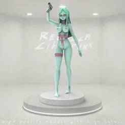 Charming nude Rebecca. cyberpunk (and T-pose blend)