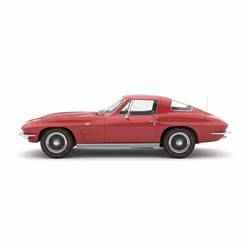 Chevrolet Corvette C2 - car, vehicle, automobile, sports car, classic car, race car, toy car, RC car, 3D car model, sedan, SUV, pickup truck, convertible, hatchback, coupe, luxury car, supercar, electric car, 4x4, car toy, RCcar body / RC car shell, slot
