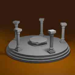 Circle of the Nhumrod – Ancient Temple Platform with Pillars (3D Printable Terrain)