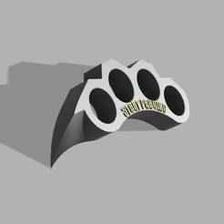 Claw Knuckle Duster "START PRAYING" Edition (Raised) - Reinforced STL (Easy Color Swap)