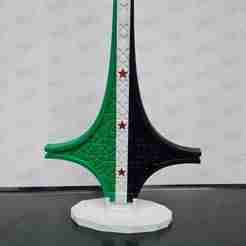 CONNECTABLE DAMASCUS SWORD STATUE