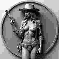 cowgirls wild wild west coin token wall art