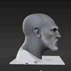 Custom Action Figure Head: Iconic Goatee & Rugged Facial Lines - High Detail STL