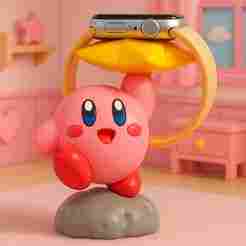 Cute Kirby Apple Watch Stand - Kawaii 3D Printed Charging Dock