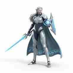Elven Arcane Blade Master Miniature - Fantasy RPG Warrior STL for 3D Printing