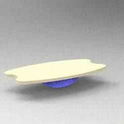 Ergonomic Balance Board with Curved Edges