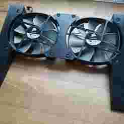 Ergonomic laptop stand with active cooling - dual 120mm fans