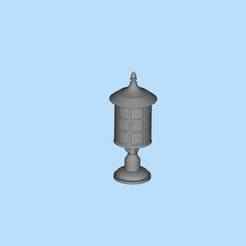 European and American style street lamp 02 ground lighting scene model