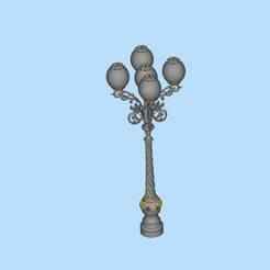 European and American style street lamp 02 lighting scene model