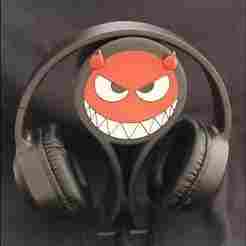 evil devil headphones holder, 3D print, STL, Easy print