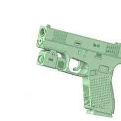Falcon Tactical 9x19 – Ultra-Detailed 3D Pistol with flashlight for Collectors, Cosplay & Tactical Simulation