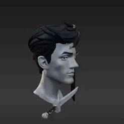 Finely Detailed Boy Vigilante Headsculpt & Intricate Katana Weapon for 6-7" Collectibles