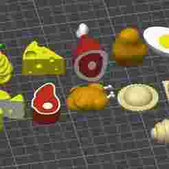 Food package Noodles, meat, ham, chicken, eggs