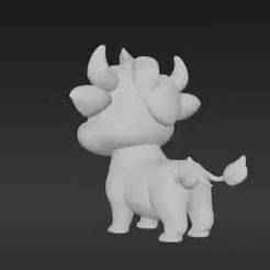 Friendly Mini Bull Model - Kids' Room Decor, Animation Asset & Unique Gift