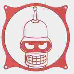 Futurama Bender Head 120mm Fan Cover