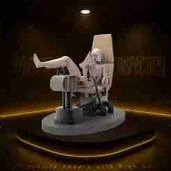 Girl undergoing examination / BDSM machine