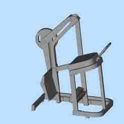 Gym scene model fitness equipment, seated leg extension trainer 1/64 scene digital model
