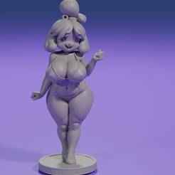 Isabelle Curvy body Bikini - thicc Furry STL Figure