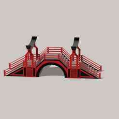Japanese bridge 64 Scale for Market Diorama HotWheels