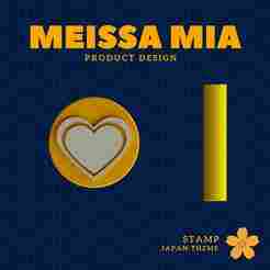 Japanese Sailor Moon Themed Stamp - A Maiden's Heart  | Digital 3D Print File for DIY Crafts & Stationery