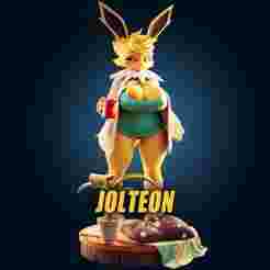 Jolteon Chill Curvy  Eeveelution Pokemon 3d Print Model