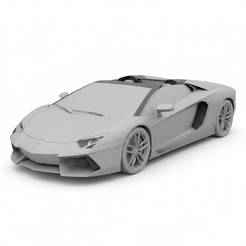 Lamborghini Aventador Roadster - car, vehicle, automobile, sports car, classic car, race car, toy car, RC car, 3D car model, sedan, SUV, pickup truck, convertible, hatchback, coupe, luxury car, supercar, electric car, 4x4, car toy, RCcar body / RC car she