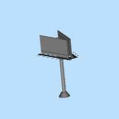 Large outdoor steel structure billboard with lighting details scene digital model