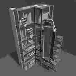 Machine building in cutaway section 25i21