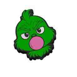 Mean green Guy Blowing Bubble Straw Topper 2 sizes 3MF File included