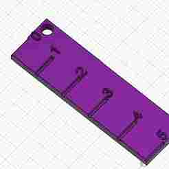 Mini ruler keychain gadget