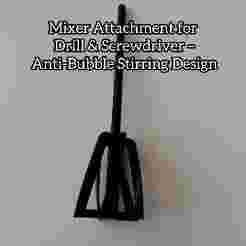 Mixer Attachment for Drill and Screwdriver – Anti-Bubble Stirring Design