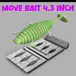 MOLD Move Bait 4.3 inch STL FILE FOR CNC AND 3D PRINT
