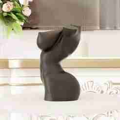 Naked Woman Figure Sculpture STL File – Artistic Nude Study 3D Printable Model