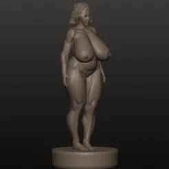 NSFW Curvy Woman Figurine - Erotic 3D Print Model