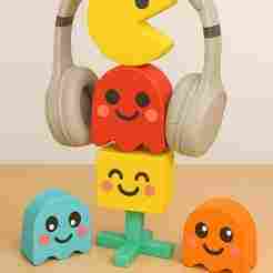 Pac-Man Kawaii Headphone Stand - Ghost & Pac-Man Inspired Gamer Desk Organizer 3D STL
