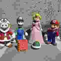 Pack Flexi Mario & Luigi - Articulated Retro Characters - STL for 3D Printing