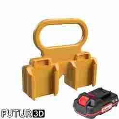 Parkside X20V Team 4-battery carrier with lock