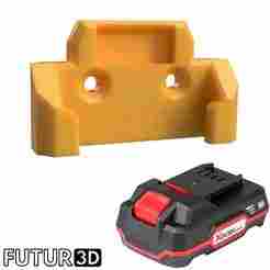 Parkside X20V Team Single battery holder with lock