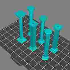 Pillar pole Group 1/64 scale modular