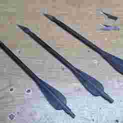Printable 7.5" crossbow bolts for #11 blades