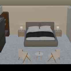 Printable Miniature Room Interior – STL Diorama Set for 3D Printing