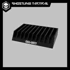 PS4 & PS5 10-Slot Game Holder – "Call of Duty" Inspired Text