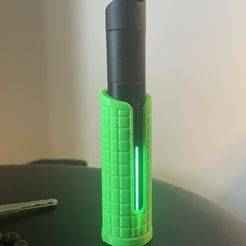 Puffco Pivot Sleeve – Waffle Grid Grip + LED Glow Window (STL for TPU/PLA)