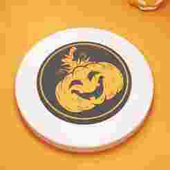 Pumpkin Happy Halloween Coaster – STL, STEP, FBX | Digital Download | 90mm Drinkware & Wall Decor | 3D Print Files